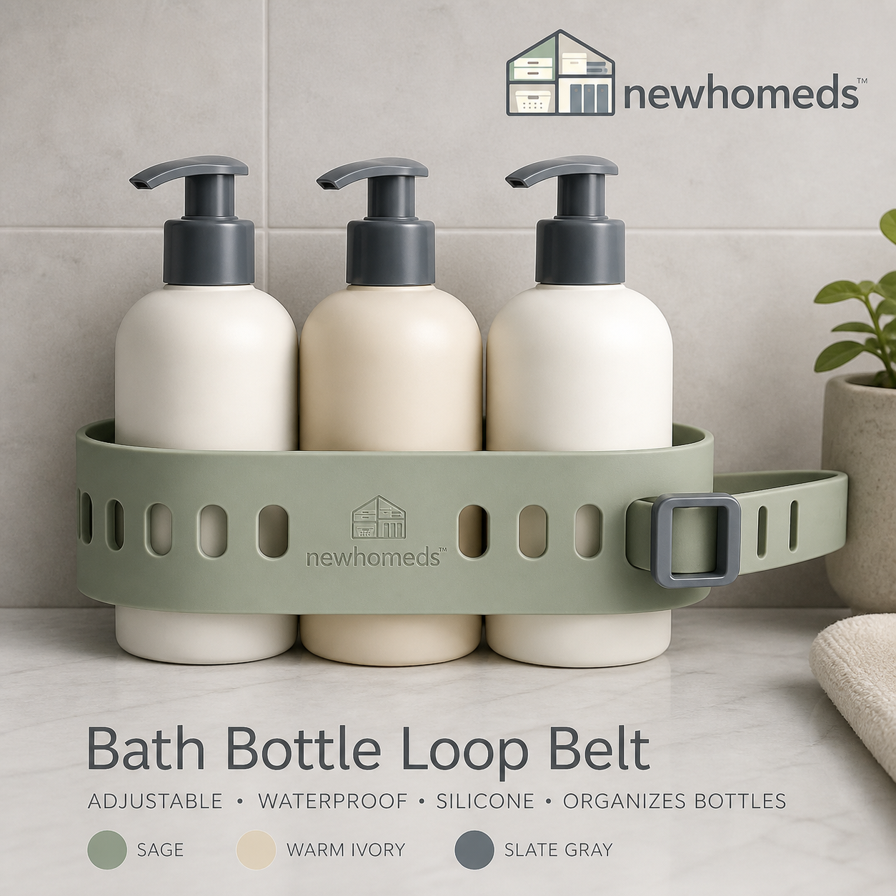 Newhomeds™ LoopBelt Bath Bottle Organizer