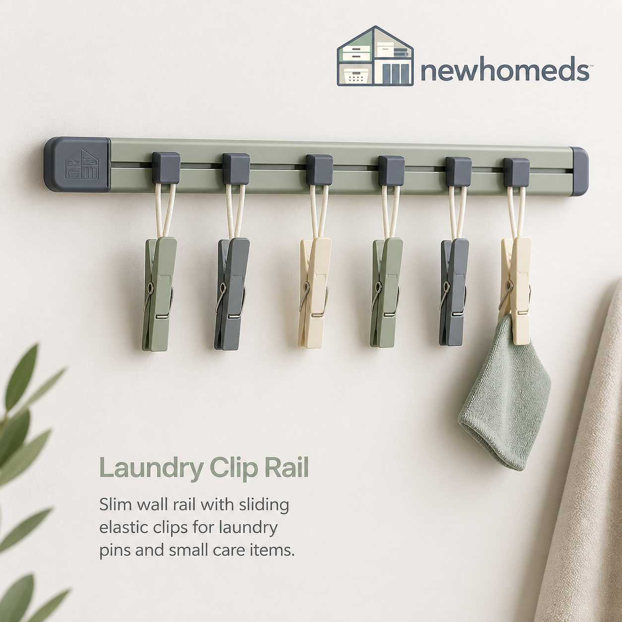 Newhomeds™ ClipRail Laundry Organizer